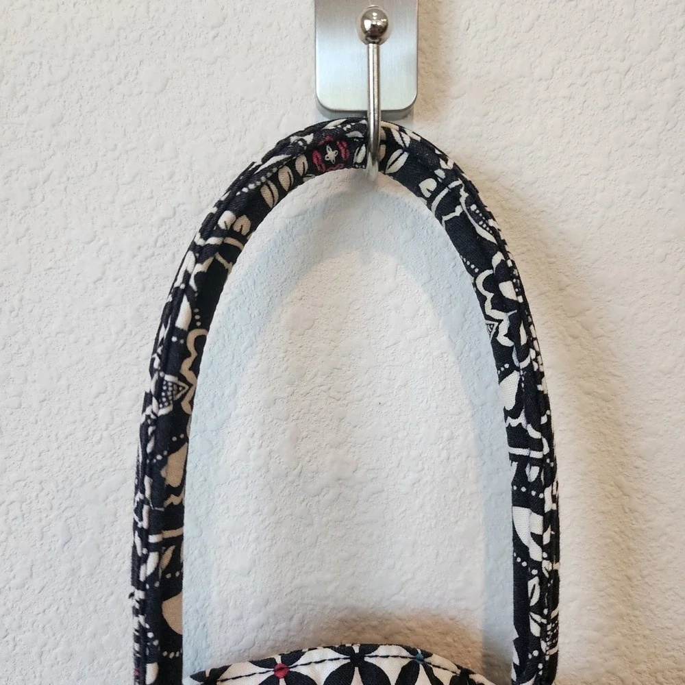 Vera Bradley Barcelona Floral Quilted Cotton Mini Drawstring Bag Monochrome